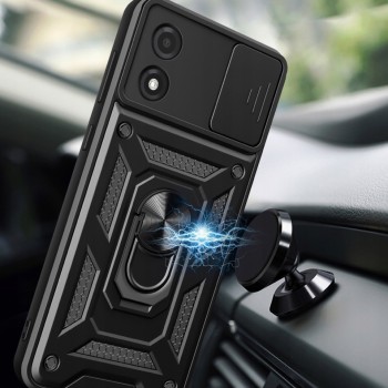 5in1 smūgiams atsparus dėklas su žiedu ir kameros apsauga (Motorola Moto E13)